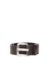 新品 [Diesel] [ディーゼル] メンズ バッファローレザー ロゴ ベルト X08881P1913 85 ダークブラウン H0180