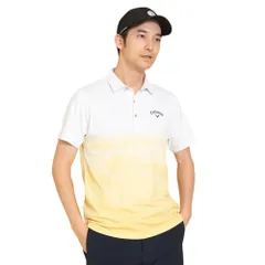 新品 [キャロウェイ] メンズ 半袖 ポロシャツ (吸汗速乾性・裏クール) / ゴルフ / C25134124 1060_イエロー M