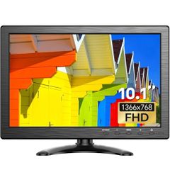 DEyoyo 10-inch Monitor, 1366x768 Resolution, HDMI, VGA, AV, BNC, USB Input Compatible, Security Features, Small LCD Monitor, 16:9 Aspect Ratio, Built-in Speaker, Remote Control, PC, CCTV, Camera, Xbox, etc. Connects to 10.1-inch Display (47a6e3b8)