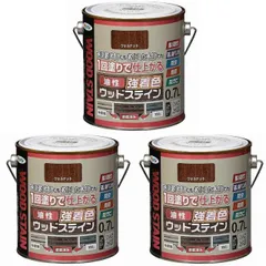 アサヒペン 油性強着色ウッドステイン ウォルナット 0.7L 3缶セット