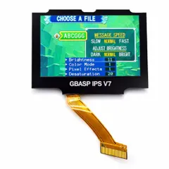 【IPS V7】 GBASP用 ips液晶 キット ツール 自作用ゲームボーイアドバンスSP専用 バックライト 組み立て用 ディスプレイ 画面 スクリーン ガラス タッチ操作 リボンケーブル付き 換装 DIY 色 黒 ハンダ 玄人向け/