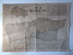 平安北道全図」戦前刊 約39×53㎝ 見開き1枚|朝鮮 韓国 古地図 - メルカリ