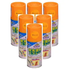 アサヒペン 蛍光塗料スプレー １００ＭＬ オレンジ 内箱入り６本セット