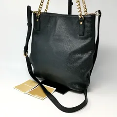 MICHEAL KORS マイケルコース ショルダーバッグ 2way ブラック 天然皮革 ゴールド チェーン 管理番号ARCANKO1670