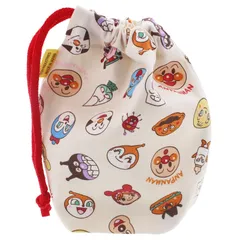 【人気商品】オールスター コップ袋 アンパンマン 約17×16.5×8cm 巾着 日本製 アイボリー 伊藤産業 ANC-700