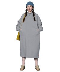 신품 [클리프 메이어] 원피스 스웨트 뒷기모 杢 여성 LADYS LARGE 그레이