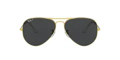 新品 RB3025 AVIATOR LARGE METAL LEGEND GOLD WITH POLAR BLACK LENS