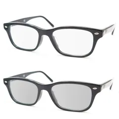 新品 【色が変わる 調光メガネセット】レイバン Ray-Ban RX5345Ｄ 2000 & HOYA 調光サンテック【グレイ】（調光レンズ サングラス）度なし ブラックセル