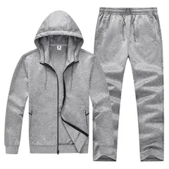 新品 [TBMPOY] スポーツウェア メンズ ジャージ 上下セット パーカー 帽子付き ランニング ハイキング キャンプ トレーニングウェア 運動着 吸汗速乾 引き紐 ロングパンツ 長袖 ジャケット 部屋着 ライトグレー M