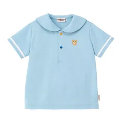 新品 [ミキハウス ホットビスケッツ] セーラーカラー 半袖 Ｔシャツ 男の子 女の子 ベビー キッズ 子供服 ストームブルー 80cm 72-5203-146