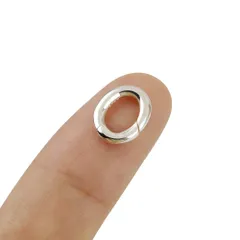 【人気商品】極太ビーズ/シルバー/シルバー925/ビーズ/パーツ １個売り カラビナ オーバル型 キーホルダーの接続に丸カン 楕円キーリング