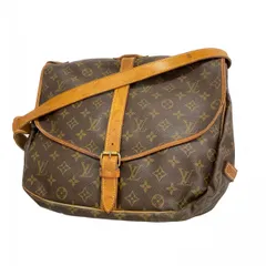 【6cb2209】ルイヴィトン ショルダーバッグ モノグラム ソミュール35 M42254 ブラウン【中古】レディース