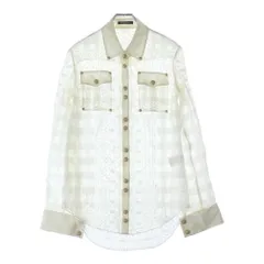 BALMAIN (バルマン) 総柄 金ボタン ブラウス 長袖シャツ ホワイトのサムネイル