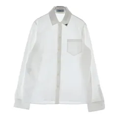 PRADA (プラダ) 22SSトライアングルロゴプレート 長袖シャツ ホワイト P4158のサムネイル