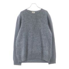 MONCLER (몽클레일) MAGLIA TRICOT GIROCOLLO 로고 와펜 캐시미어 혼합 크루넥 니트 스웨터 그레이 D20919034252