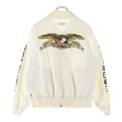 SUPREME (シュプリーム) 16SS ×ANTI HERO Bomber Jacket アンタイヒーロー バック刺繍 ボンバージャケット ホワイト