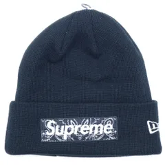 SUPREME (シュプリーム) 19AW ×New Era Bandana Box Logo Beanie ニューエラ バンダナ ボックスロゴ ビーニー ニット帽 帽子 ブラック