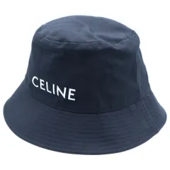 CELINE (セリーヌ) LOGO BUCKET HAT ロゴプリント バケットハット ブラック 2AU5B968P