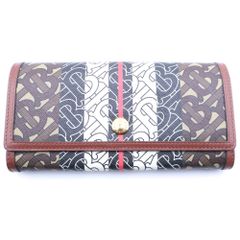 Burberry 長財布 モノグラムストライプ ハルトン TBロゴ - メルカリ