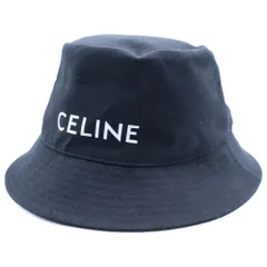 CELINE (セリーヌ) ロゴプリント バケットハット 帽子 ブラック 2AU5B968P