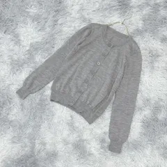 【美品】ROPE 薄手ニットカーディガン 毛100% (M) カジュアル 上品