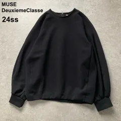 MUSE de Deuxieme Classe ミューズ ドゥ ドゥーズィエム クラス 24ss dumblefit クルーネック プルオーバー ブラウス ブラック 黒 フリーサイズ 日本製 入学式 卒業式 オフィス フォーマル 美品