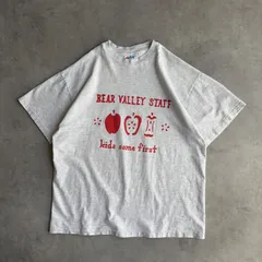 90s/Hanes/ヘインズ/BEEFY-T/USA製/シングルステッチ/スクール系/林檎/りんご/フルーツ/果物/杢ホワイトグレー/jmaple