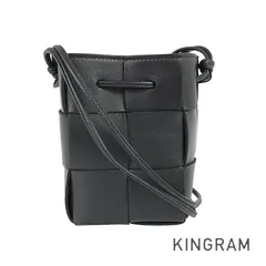 ボッテガヴェネタ BOTTEGA VENETA マキシ イントレチャート カセットミニ クロスボディバケット レザー ショルダーバッグ ftj【中古】