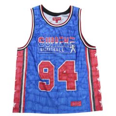 Supreme シュプリーム 25SS Marker Basketball Jersey マーカー バスケットボール ジャージ タンクトップ ブルー系 レッド系 M【極上美品】【中古】