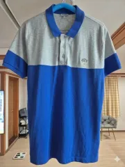 KENZO ケンゾー ブルー/グレー 半袖 ポロTシャツ Lサイズ