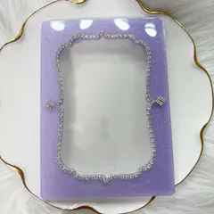 硬質ケースデコ　B7サイズ　エレガント　紫