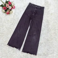 ZARA ザラ マリンストレートジーンズ ワイドデニム ブラック デニムパンツ