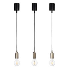 ペンダントライト ペンダント ソケット ライト 吊り下げ 照明器具 北欧 おしゃれ アンティーク E26 LED エジソン 電球 適合 引っ掛けシーリング ダクトレール 照明（ライティングレールタイプ ３個）★m