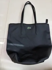 ラコステ ブラック トートバッグ ショッパーバッグ