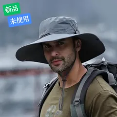 メンズ サファリハット 帽子 新品 UVカット 日よけ 撥水 アウトドア 速乾