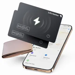 スマートトラッカー カード型エアタグ｜極薄2.4mm・ワイヤレス充電式・最大10年使用｜Apple「探す」対応 紛失防止タグ｜財布・パスポート用｜置き忘れ防止｜iOS専用 (2個-?)