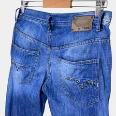 ディーゼル　ジーンズ　スタッズ　唐草模様　STAFFY　スタッフィー　ボタンフライ