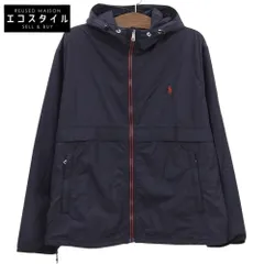POLO RALPH LAUREN ポロ ラルフローレン 美品 ナイロン フルジップ マウンテンパーカー メンズ ネイビー XL XL