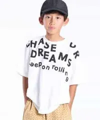 新品　F.O.KIDS（エフ･オー･キッズ） キッズ トップス 半袖Tシャツ　150㎝　160㎝　BRUH UPPER SIDE PRINT　Tee　白　ホワイト　半袖