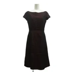 クミキョク 組曲 KUMIKYOKU PRIER ワンピース 半袖 ロング ボートネック 2 ボルドー /XZ ■GY58