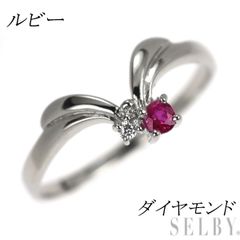 Pt900 ルビー ダイヤモンド リング