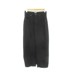 リー LEE × スナイデル SNIDEL デニムスカート タイト ロング丈 フロントスリット XS 黒 ブラック /AH25 ■ECA002