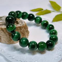 【E18467】グリーンタイガーアイ (着色） 12㎜　タイガーアイ 虎眼石 虎目石  ビーズ連 アクセサリー素材 天然石 パワーストーン