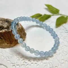 【E18541】アクアマリン　6㎜ ブレスレット　天然石＊アクセサリー＊パワーストーン＊Aquamarine  bracelet