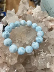 【E28057】AAAラリマー 14mm ブレスレット 天然石 パワーストーン アクセサリー