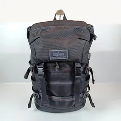 ALPHA アルファ リュック デイパック バッグ ブラック 黒 メンズ ALPHA INDUSTRIES TZ1040 ナイロン A4収納可能 アウトドア スポーツ 普段使い