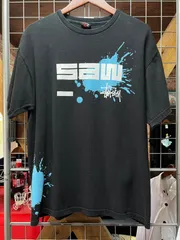 00s    STUSSY    ステューシー　SAW  RECORDINGS    Tシャツ　ブラック　オールド　メンズ　2007    Ｌ