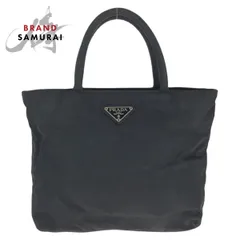 PRADA プラダ テスート 三角ロゴプレート ブラック 黒 シルバー金具 ナイロン トートバッグ ハンドバッグ レディース 601102【中古】