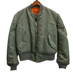 ヴィンテージ vintage 70's ALPHA INDUSTRIES 米軍 U.S.AIR FORCE MA-1 フライトジャケット ジャケット グリーン Mサイズ 201MT-5480 VB