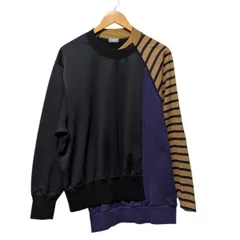 kolor/BEACON カラービーコン ドッキングSWEAT スウェットシャツ トレーナー 22WBM-T03232 パープル ブラック ボーダー サイズ 1のサムネイル